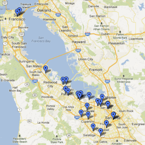 Map of Silicon Valley