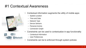 Mobile Middleware Contextual Awareness