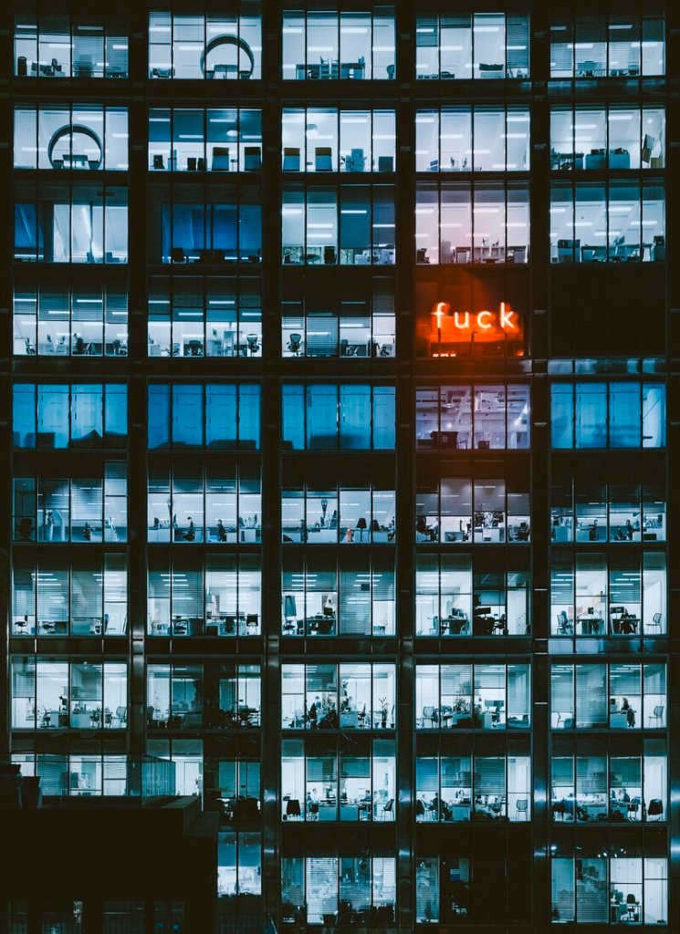 Neon Rebellion: A Message in a Corporate Grid